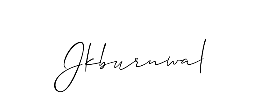 How to make Jkburnwal name signature. Use Allison_Script style for creating short signs online. This is the latest handwritten sign. Jkburnwal signature style 2 images and pictures png