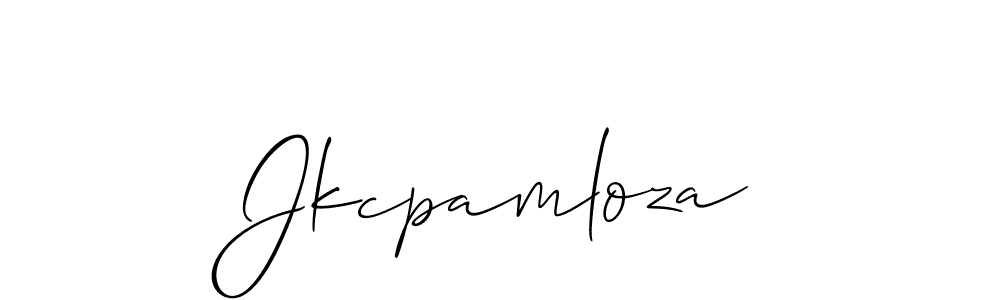 Also You can easily find your signature by using the search form. We will create Jkcpamloza name handwritten signature images for you free of cost using Allison_Script sign style. Jkcpamloza signature style 2 images and pictures png