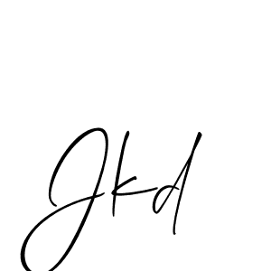 Create a beautiful signature design for name Jkd. With this signature (Allison_Script) fonts, you can make a handwritten signature for free. Jkd signature style 2 images and pictures png