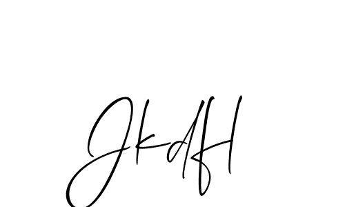 Use a signature maker to create a handwritten signature online. With this signature software, you can design (Allison_Script) your own signature for name Jkdfl. Jkdfl signature style 2 images and pictures png