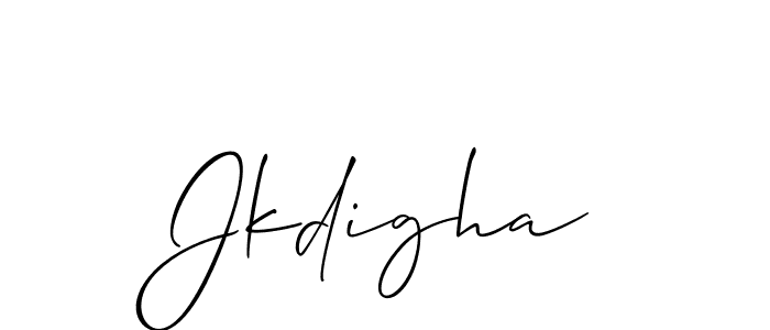 How to Draw Jkdigha signature style? Allison_Script is a latest design signature styles for name Jkdigha. Jkdigha signature style 2 images and pictures png