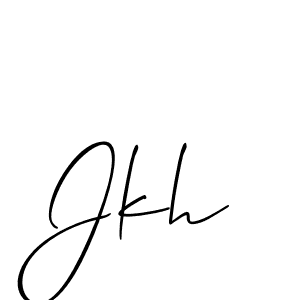 Also You can easily find your signature by using the search form. We will create Jkh name handwritten signature images for you free of cost using Allison_Script sign style. Jkh signature style 2 images and pictures png