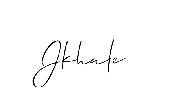 if you are searching for the best signature style for your name Jkhale. so please give up your signature search. here we have designed multiple signature styles  using Allison_Script. Jkhale signature style 2 images and pictures png