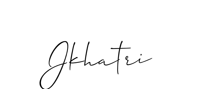 if you are searching for the best signature style for your name Jkhatri. so please give up your signature search. here we have designed multiple signature styles  using Allison_Script. Jkhatri signature style 2 images and pictures png