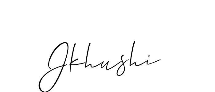 Also You can easily find your signature by using the search form. We will create Jkhushi name handwritten signature images for you free of cost using Allison_Script sign style. Jkhushi signature style 2 images and pictures png