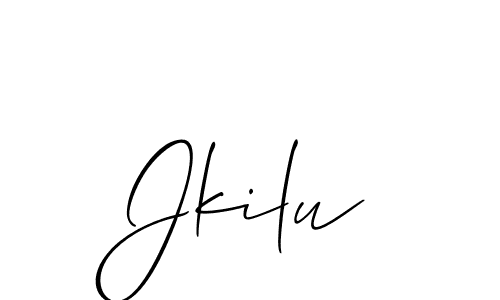 Design your own signature with our free online signature maker. With this signature software, you can create a handwritten (Allison_Script) signature for name Jkilu. Jkilu signature style 2 images and pictures png