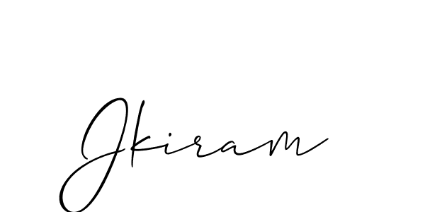 Jkiram stylish signature style. Best Handwritten Sign (Allison_Script) for my name. Handwritten Signature Collection Ideas for my name Jkiram. Jkiram signature style 2 images and pictures png
