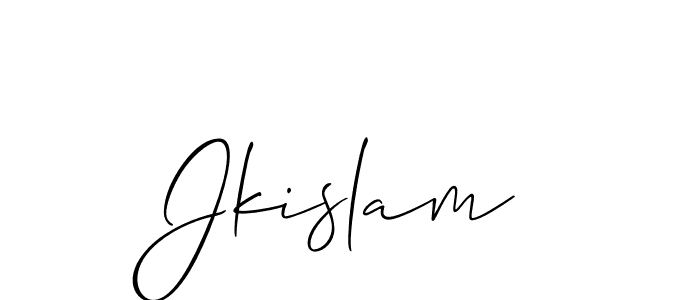 It looks lik you need a new signature style for name Jkislam. Design unique handwritten (Allison_Script) signature with our free signature maker in just a few clicks. Jkislam signature style 2 images and pictures png