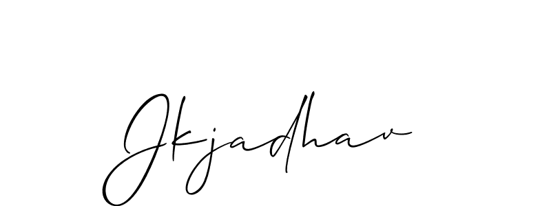 The best way (Allison_Script) to make a short signature is to pick only two or three words in your name. The name Jkjadhav include a total of six letters. For converting this name. Jkjadhav signature style 2 images and pictures png