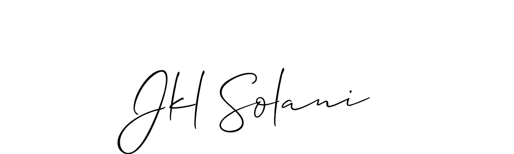 Also we have Jkl Solani name is the best signature style. Create professional handwritten signature collection using Allison_Script autograph style. Jkl Solani signature style 2 images and pictures png