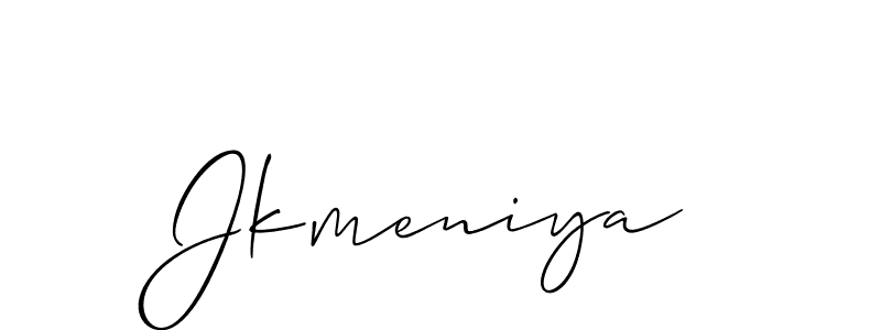 How to make Jkmeniya name signature. Use Allison_Script style for creating short signs online. This is the latest handwritten sign. Jkmeniya signature style 2 images and pictures png