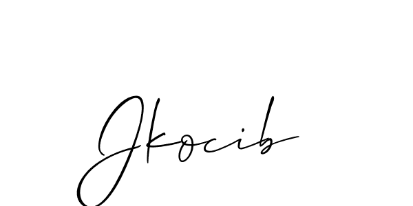 Use a signature maker to create a handwritten signature online. With this signature software, you can design (Allison_Script) your own signature for name Jkocib. Jkocib signature style 2 images and pictures png