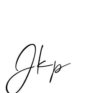 Create a beautiful signature design for name Jkp. With this signature (Allison_Script) fonts, you can make a handwritten signature for free. Jkp signature style 2 images and pictures png