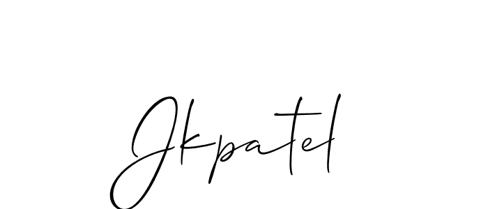 Also we have Jkpatel name is the best signature style. Create professional handwritten signature collection using Allison_Script autograph style. Jkpatel signature style 2 images and pictures png