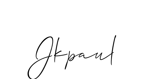 It looks lik you need a new signature style for name Jkpaul. Design unique handwritten (Allison_Script) signature with our free signature maker in just a few clicks. Jkpaul signature style 2 images and pictures png