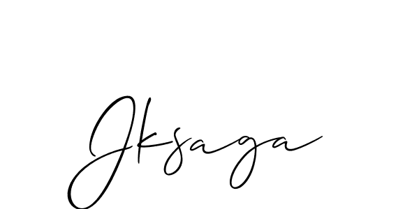 How to make Jksaga signature? Allison_Script is a professional autograph style. Create handwritten signature for Jksaga name. Jksaga signature style 2 images and pictures png