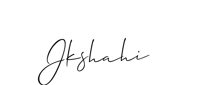 It looks lik you need a new signature style for name Jkshahi. Design unique handwritten (Allison_Script) signature with our free signature maker in just a few clicks. Jkshahi signature style 2 images and pictures png