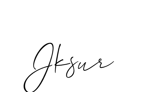 It looks lik you need a new signature style for name Jksur. Design unique handwritten (Allison_Script) signature with our free signature maker in just a few clicks. Jksur signature style 2 images and pictures png