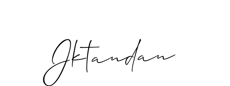 Use a signature maker to create a handwritten signature online. With this signature software, you can design (Allison_Script) your own signature for name Jktandan. Jktandan signature style 2 images and pictures png