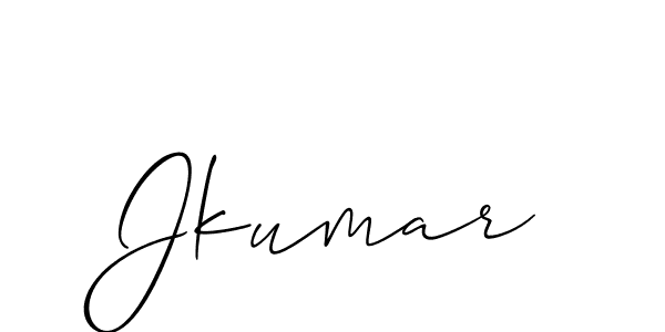 Use a signature maker to create a handwritten signature online. With this signature software, you can design (Allison_Script) your own signature for name Jkumar. Jkumar signature style 2 images and pictures png