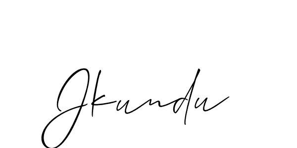 if you are searching for the best signature style for your name Jkundu. so please give up your signature search. here we have designed multiple signature styles  using Allison_Script. Jkundu signature style 2 images and pictures png