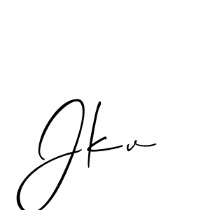 Make a beautiful signature design for name Jkv. With this signature (Allison_Script) style, you can create a handwritten signature for free. Jkv signature style 2 images and pictures png
