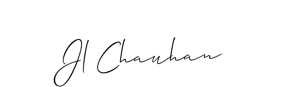 Design your own signature with our free online signature maker. With this signature software, you can create a handwritten (Allison_Script) signature for name Jl Chauhan. Jl Chauhan signature style 2 images and pictures png