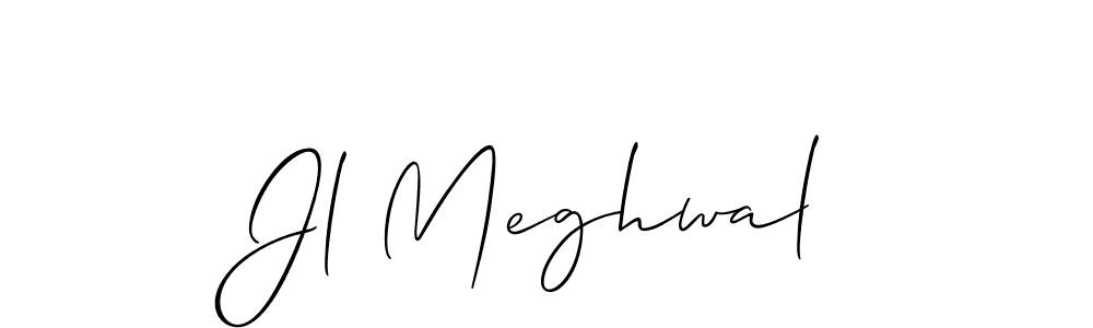 Similarly Allison_Script is the best handwritten signature design. Signature creator online .You can use it as an online autograph creator for name Jl Meghwal. Jl Meghwal signature style 2 images and pictures png