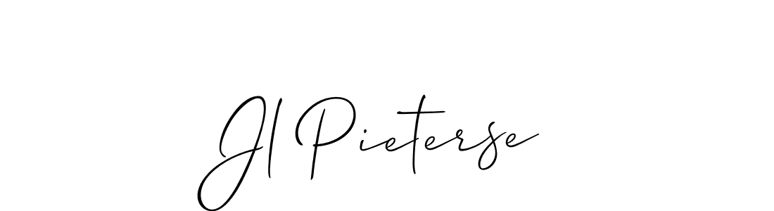 How to Draw Jl Pieterse signature style? Allison_Script is a latest design signature styles for name Jl Pieterse. Jl Pieterse signature style 2 images and pictures png
