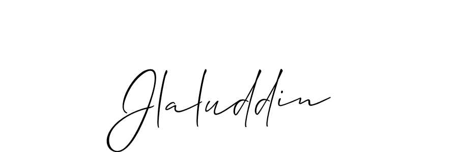 Design your own signature with our free online signature maker. With this signature software, you can create a handwritten (Allison_Script) signature for name Jlaluddin. Jlaluddin signature style 2 images and pictures png