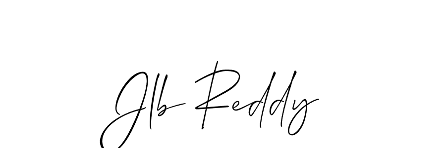 The best way (Allison_Script) to make a short signature is to pick only two or three words in your name. The name Jlb Reddy include a total of six letters. For converting this name. Jlb Reddy signature style 2 images and pictures png