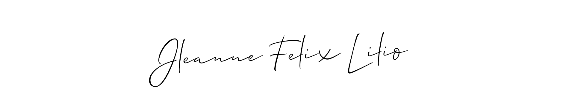Once you've used our free online signature maker to create your best signature Allison_Script style, it's time to enjoy all of the benefits that Jleanne Felix Lilio name signing documents. Jleanne Felix Lilio signature style 2 images and pictures png