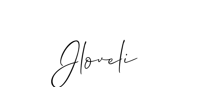 How to Draw Jloveli signature style? Allison_Script is a latest design signature styles for name Jloveli. Jloveli signature style 2 images and pictures png