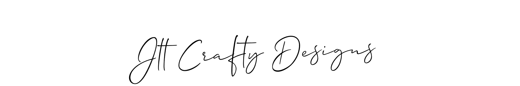 Also You can easily find your signature by using the search form. We will create Jlt Crafty Designs name handwritten signature images for you free of cost using Allison_Script sign style. Jlt Crafty Designs signature style 2 images and pictures png