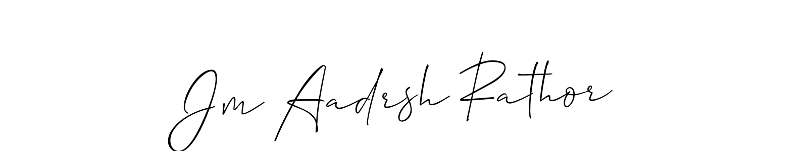 Similarly Allison_Script is the best handwritten signature design. Signature creator online .You can use it as an online autograph creator for name Jm Aadrsh Rathor. Jm Aadrsh Rathor signature style 2 images and pictures png