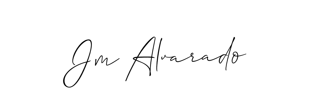 Use a signature maker to create a handwritten signature online. With this signature software, you can design (Allison_Script) your own signature for name Jm Alvarado. Jm Alvarado signature style 2 images and pictures png