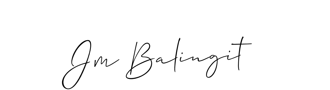 Jm Balingit stylish signature style. Best Handwritten Sign (Allison_Script) for my name. Handwritten Signature Collection Ideas for my name Jm Balingit. Jm Balingit signature style 2 images and pictures png