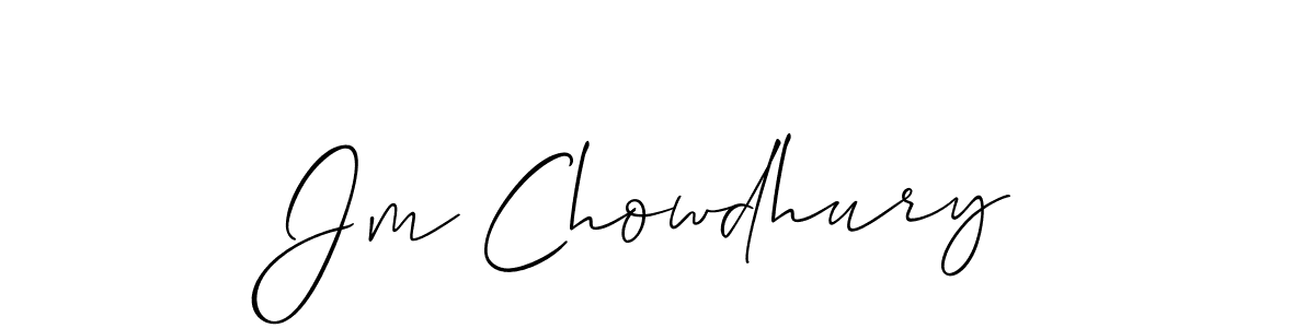 Create a beautiful signature design for name Jm Chowdhury. With this signature (Allison_Script) fonts, you can make a handwritten signature for free. Jm Chowdhury signature style 2 images and pictures png