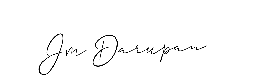 You should practise on your own different ways (Allison_Script) to write your name (Jm Darupan) in signature. don't let someone else do it for you. Jm Darupan signature style 2 images and pictures png