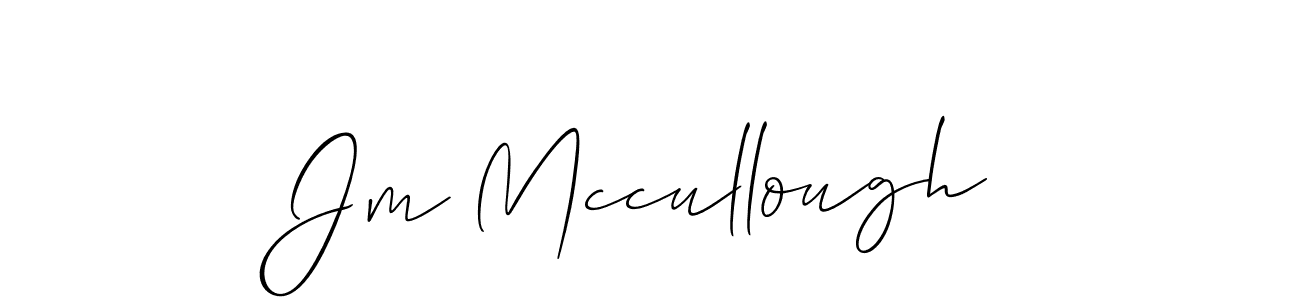 Make a beautiful signature design for name Jm Mccullough. With this signature (Allison_Script) style, you can create a handwritten signature for free. Jm Mccullough signature style 2 images and pictures png