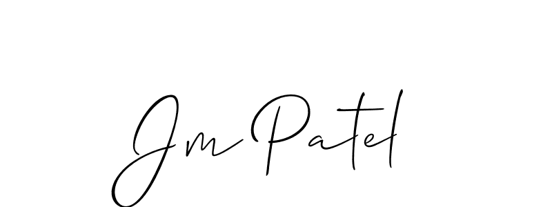 How to make Jm Patel signature? Allison_Script is a professional autograph style. Create handwritten signature for Jm Patel name. Jm Patel signature style 2 images and pictures png