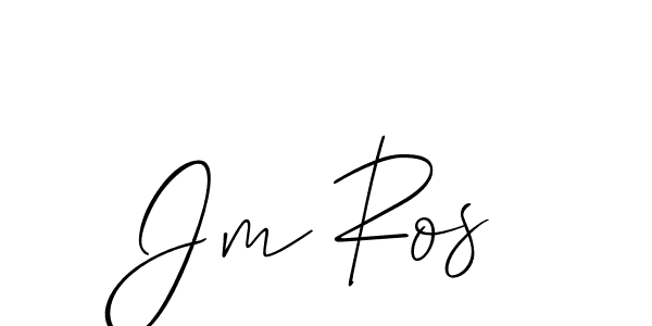 Make a beautiful signature design for name Jm Ros. With this signature (Allison_Script) style, you can create a handwritten signature for free. Jm Ros signature style 2 images and pictures png