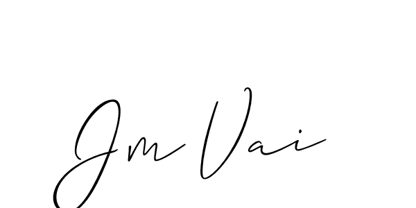 Design your own signature with our free online signature maker. With this signature software, you can create a handwritten (Allison_Script) signature for name Jm Vai. Jm Vai signature style 2 images and pictures png