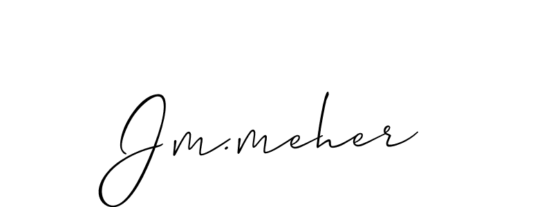 Jm.meher stylish signature style. Best Handwritten Sign (Allison_Script) for my name. Handwritten Signature Collection Ideas for my name Jm.meher. Jm.meher signature style 2 images and pictures png