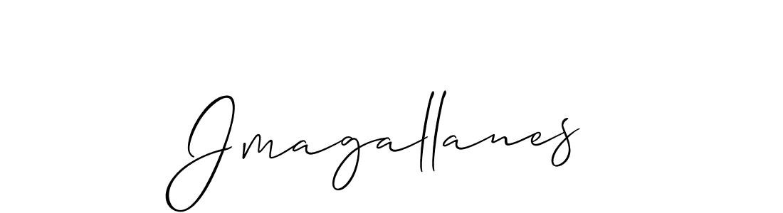 How to make Jmagallanes name signature. Use Allison_Script style for creating short signs online. This is the latest handwritten sign. Jmagallanes signature style 2 images and pictures png