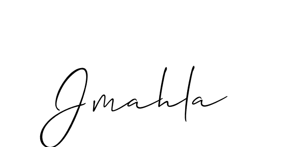 Use a signature maker to create a handwritten signature online. With this signature software, you can design (Allison_Script) your own signature for name Jmahla. Jmahla signature style 2 images and pictures png