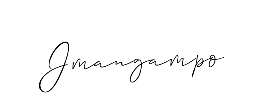 Allison_Script is a professional signature style that is perfect for those who want to add a touch of class to their signature. It is also a great choice for those who want to make their signature more unique. Get Jmangampo name to fancy signature for free. Jmangampo signature style 2 images and pictures png