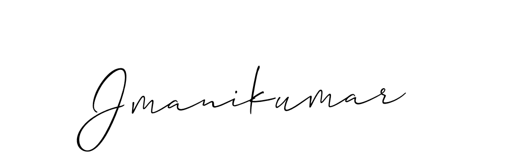 Make a beautiful signature design for name Jmanikumar. With this signature (Allison_Script) style, you can create a handwritten signature for free. Jmanikumar signature style 2 images and pictures png