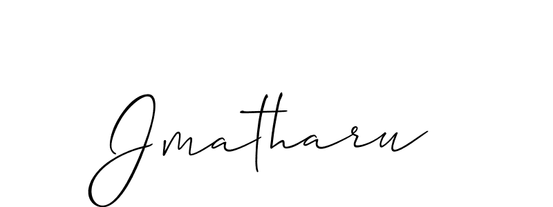 Allison_Script is a professional signature style that is perfect for those who want to add a touch of class to their signature. It is also a great choice for those who want to make their signature more unique. Get Jmatharu name to fancy signature for free. Jmatharu signature style 2 images and pictures png