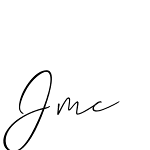 Use a signature maker to create a handwritten signature online. With this signature software, you can design (Allison_Script) your own signature for name Jmc. Jmc signature style 2 images and pictures png